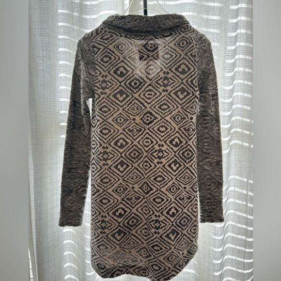 Anthropologie Konya Cowlneck Tunic Black Motif Sweater Tunic Small - Picture 7 of 16